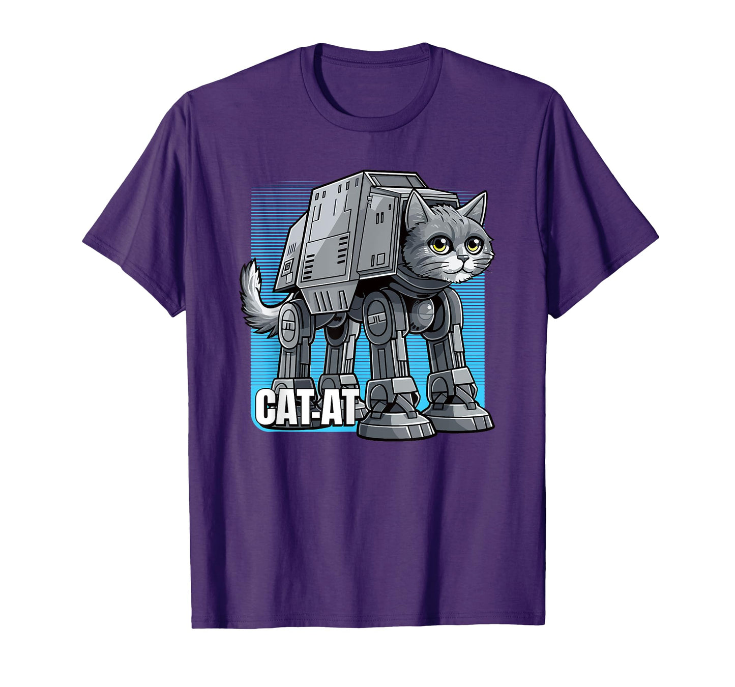 CAT-AT science fiction parody pet cat space robot sci-fi fan Men Women T-Shirt