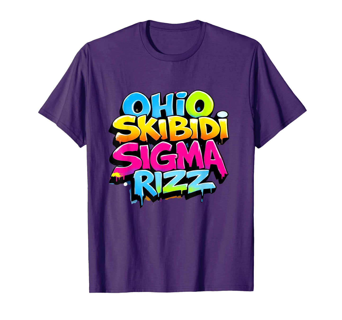 Skibidi Rizz Ohio Sigma Funny Rizzler Gift Graffiti T-Shirt