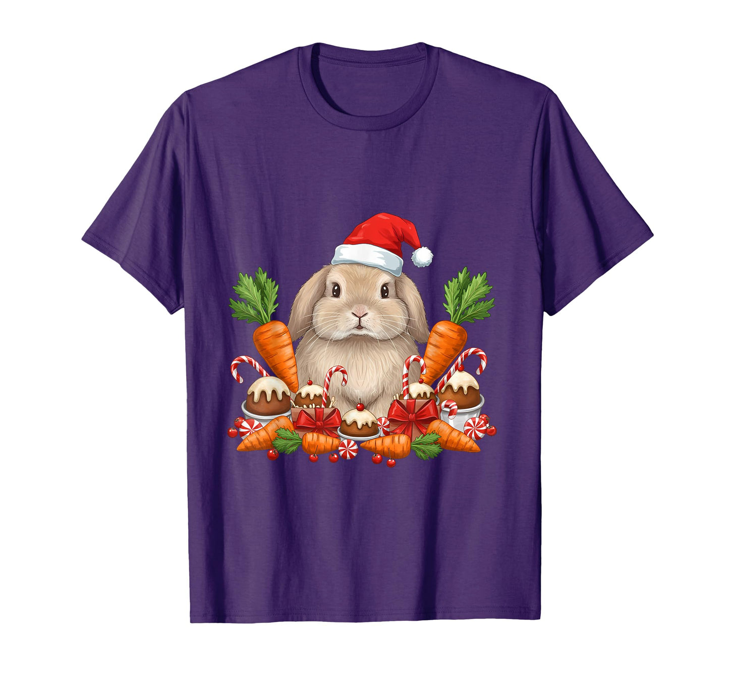 Cute Bunny Christmas Rabbit Holliday T-Shirt