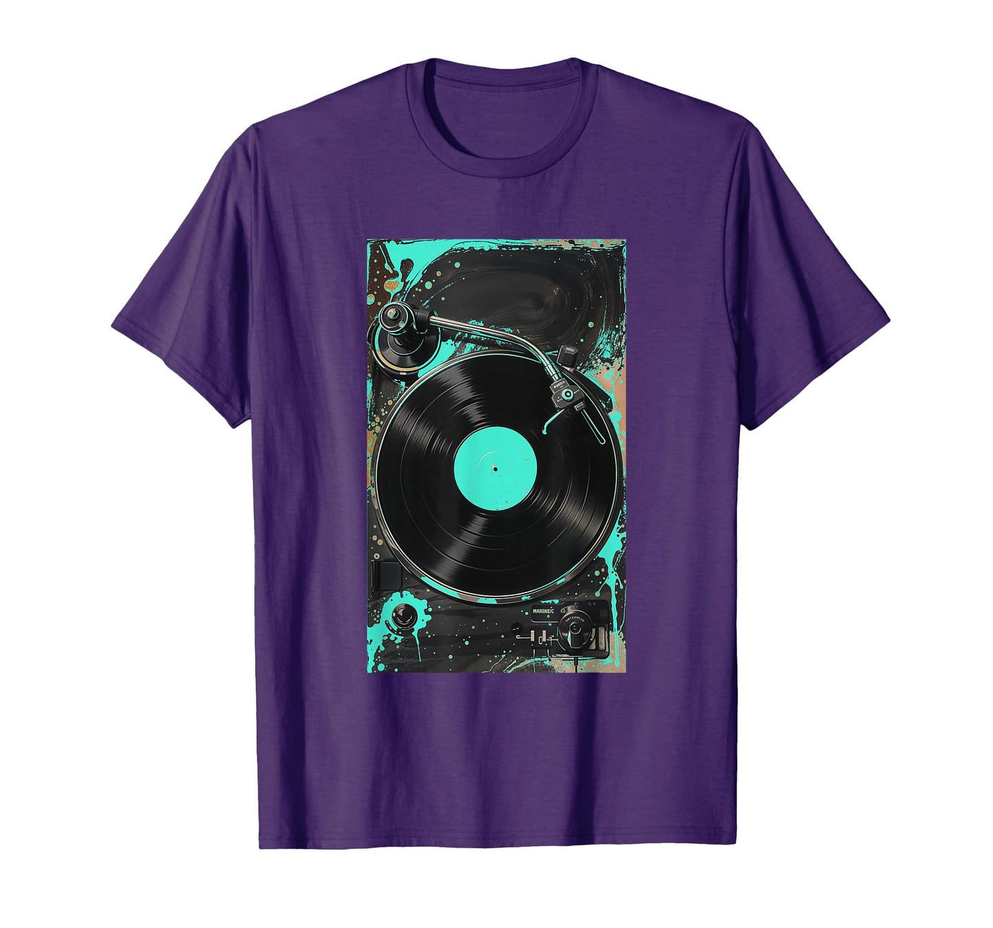 Teal Aqua For The Record Teal Aqua Graphic T-Shirt