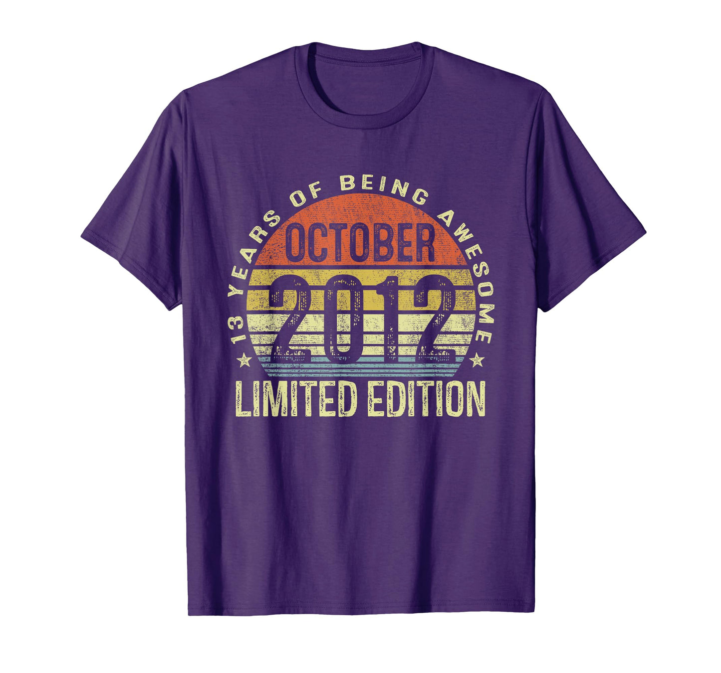 October 2012 13th Birthday Gifts Boy Girl Kid 13 Year Old T-Shirt