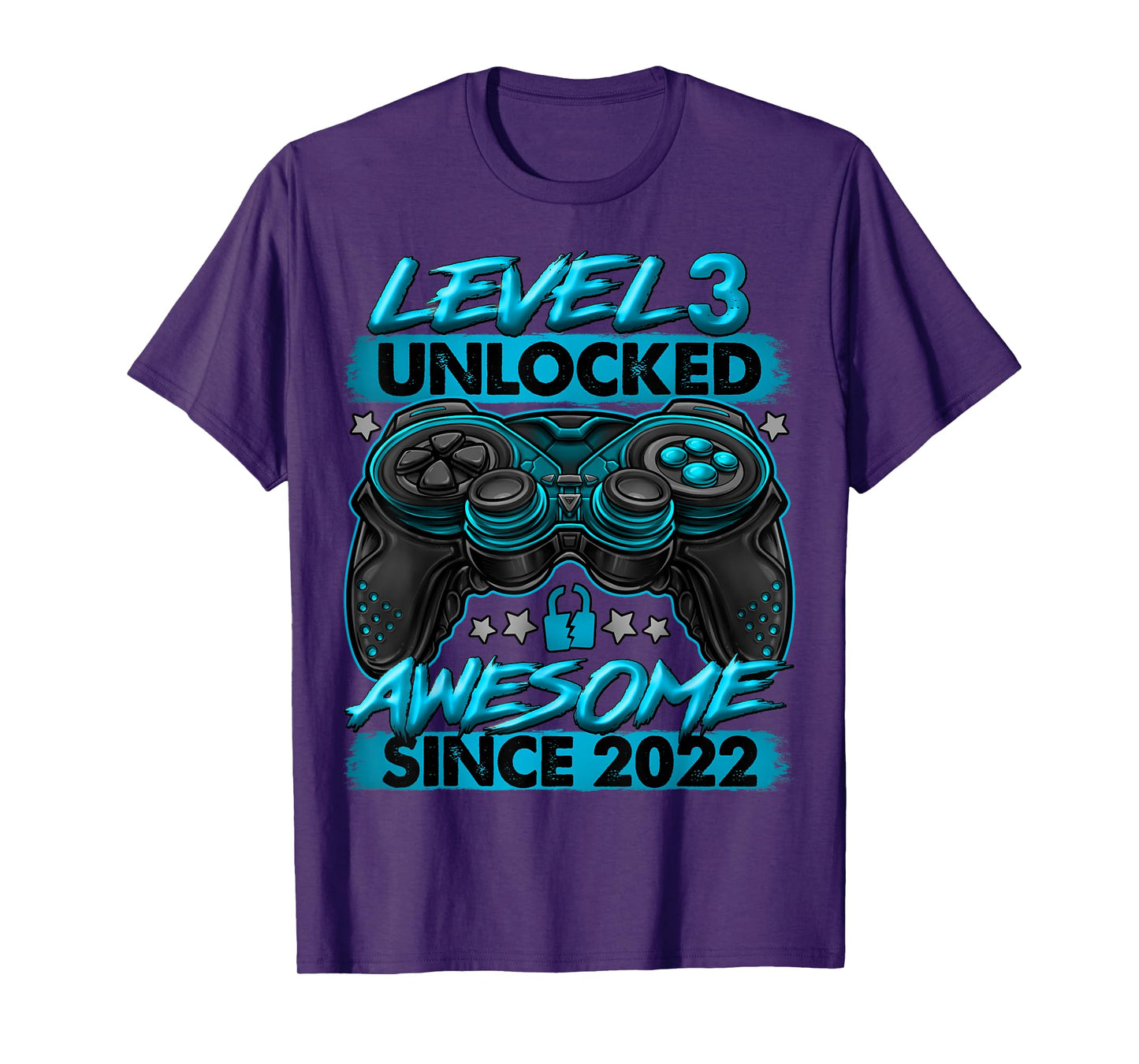 Level 3 Unlocked 3 Year Old Gifts For Boys 3rd Birthday Boy T-Shirt
