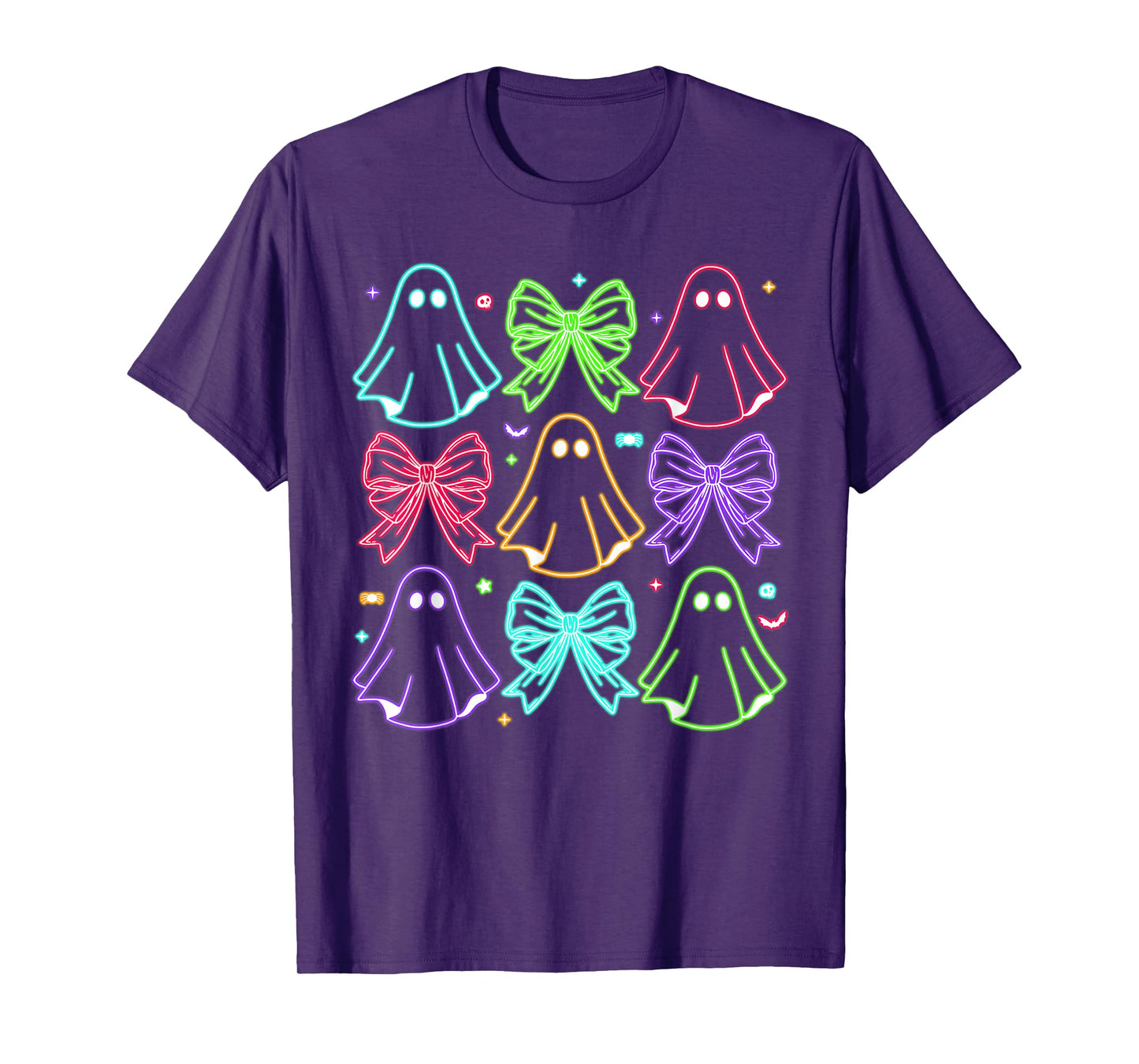 Funny Cute Boo Ghost Spooky Season Glow In Halloween Night T-Shirt