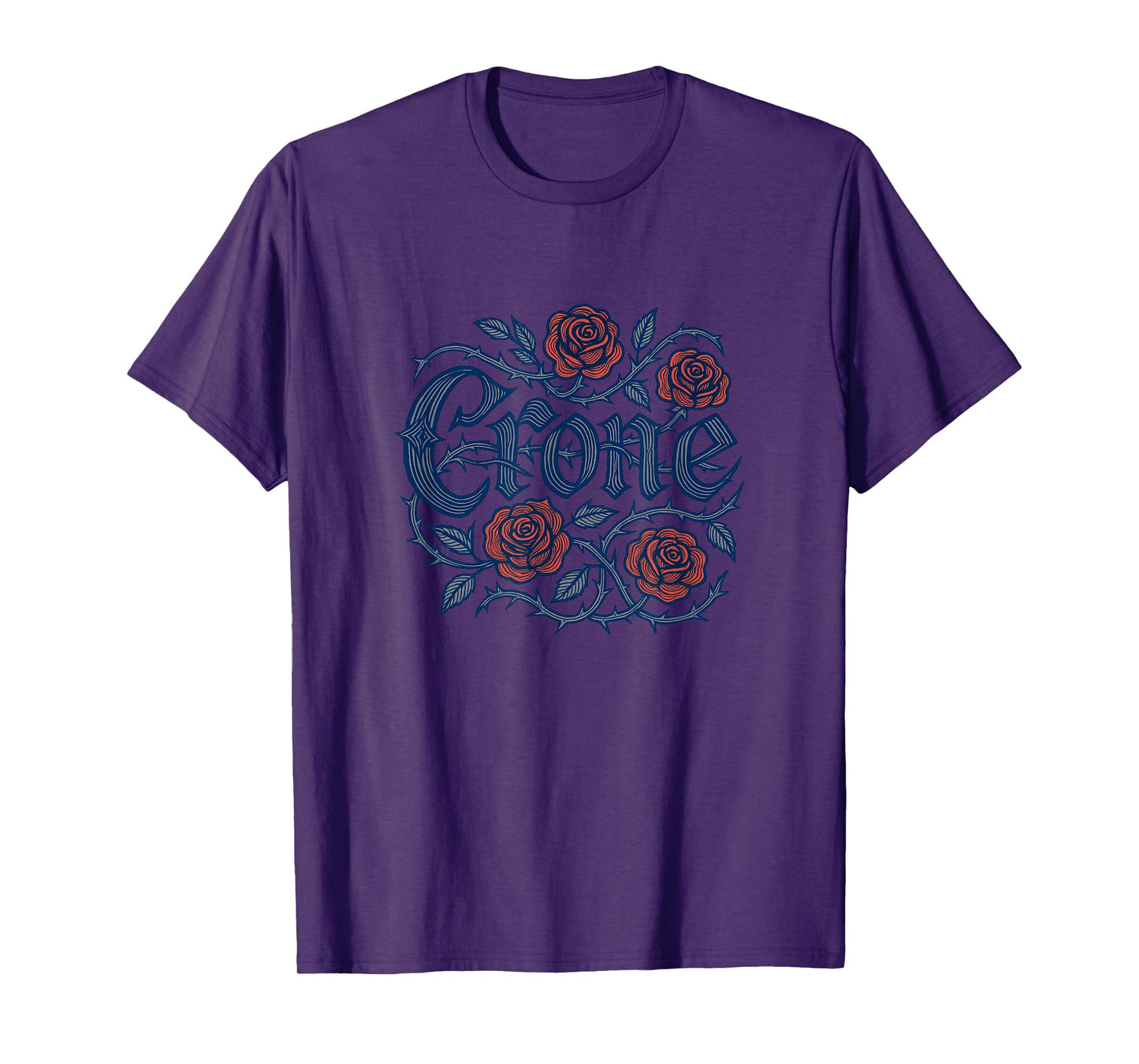 Crone Thorny Roses Art Wise Matriarch Art Crone T-Shirt