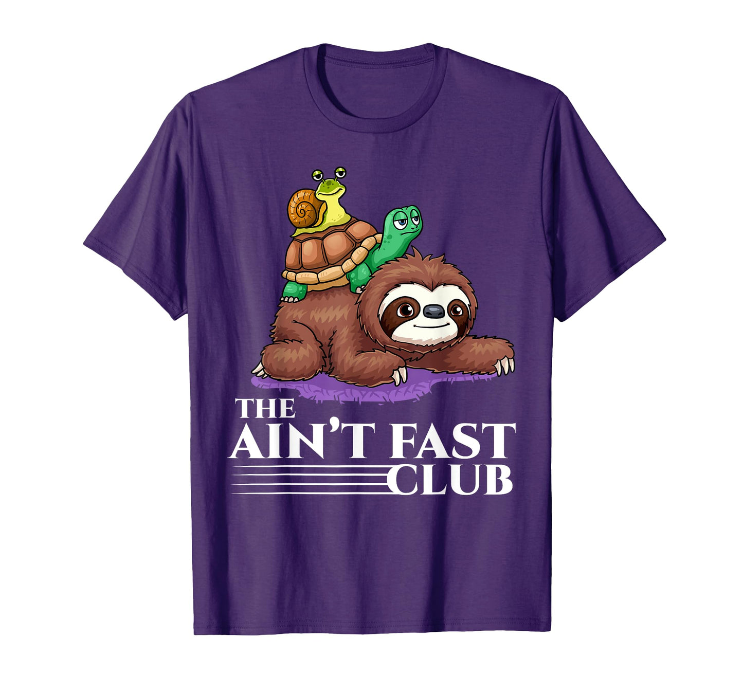 The Ain't Fast Club Funny Sloth Turtle Slow Running Animals T-Shirt