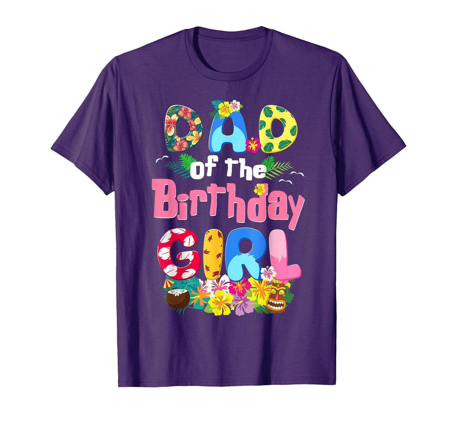 Daddy Of The Birthday Girl Hawaii Family Party Decor T-Shirt