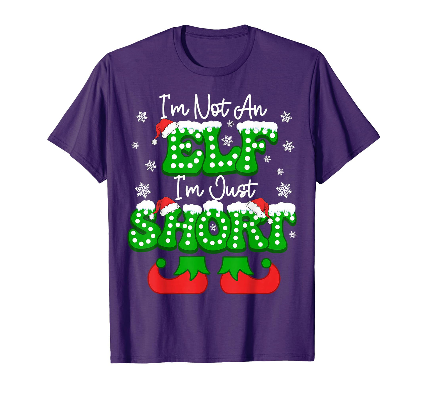 I'm Not an Elf Just Short Funny Christmas Humor Xmas PJ T-Shirt