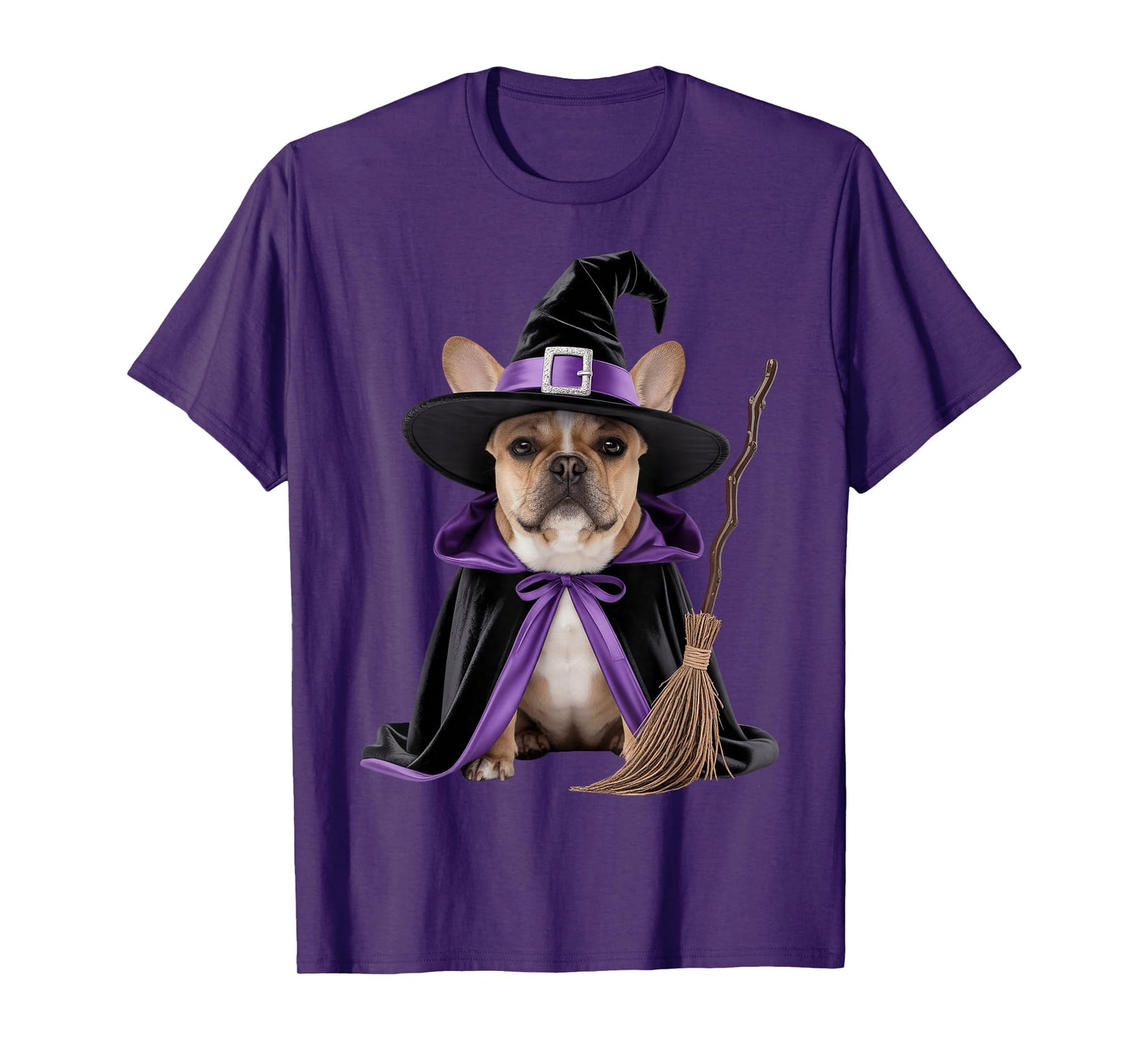 French Bulldog Witch Halloween T-Shirt