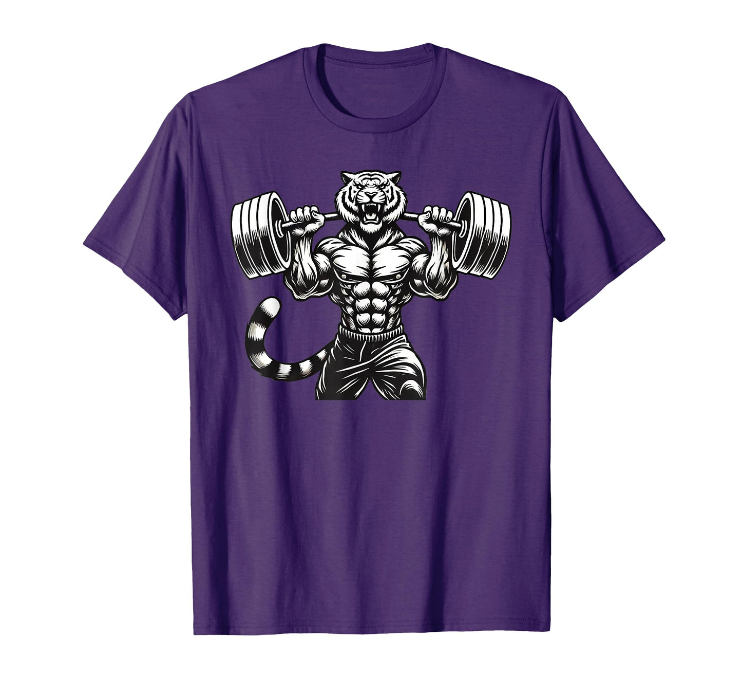 Tiger Powerlifting Weightlifting Gym Workout T-Shirt