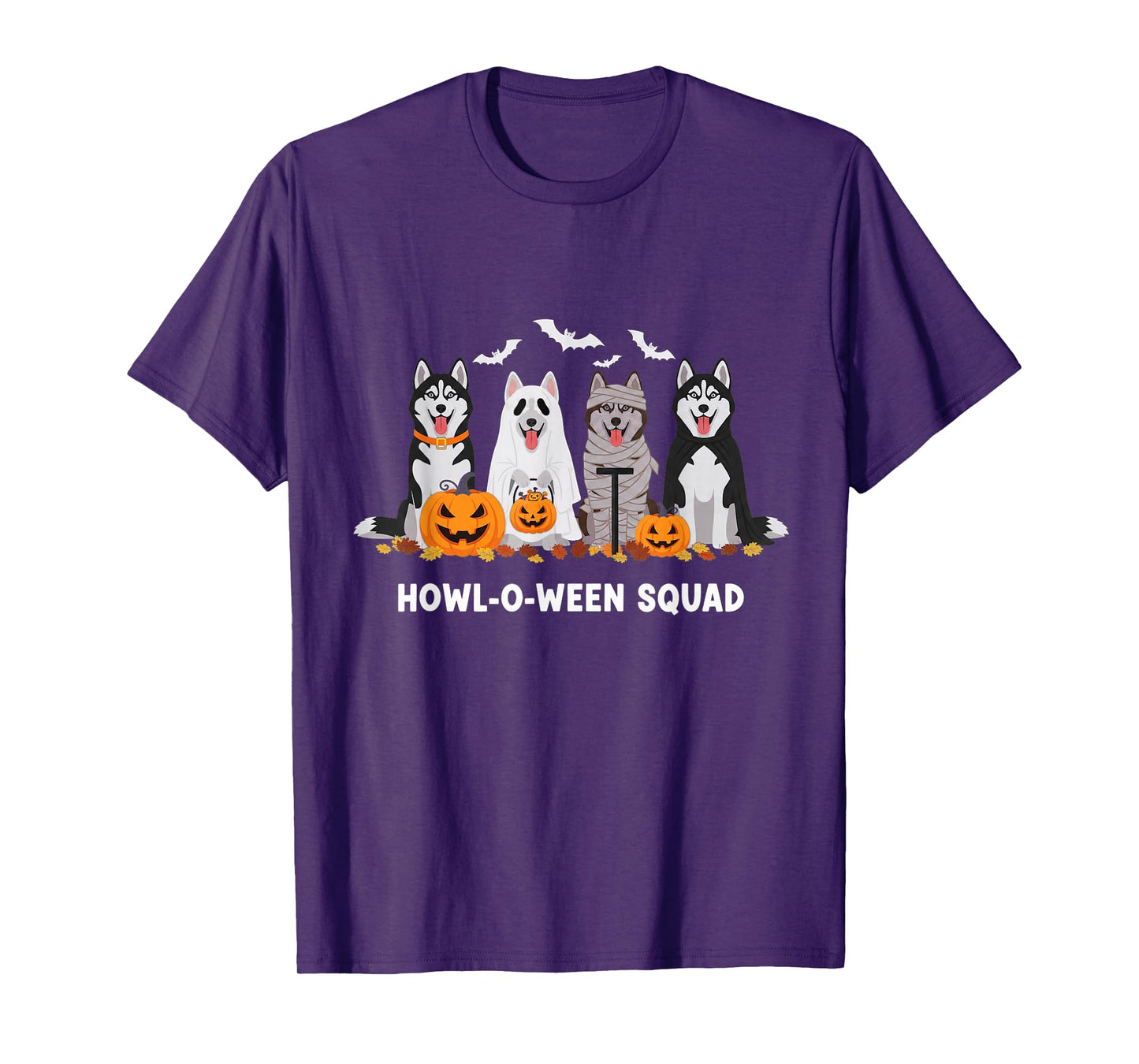 Funny Husky Ghost Dogs Halloween Husky Dog Mom Husky Lover T-Shirt