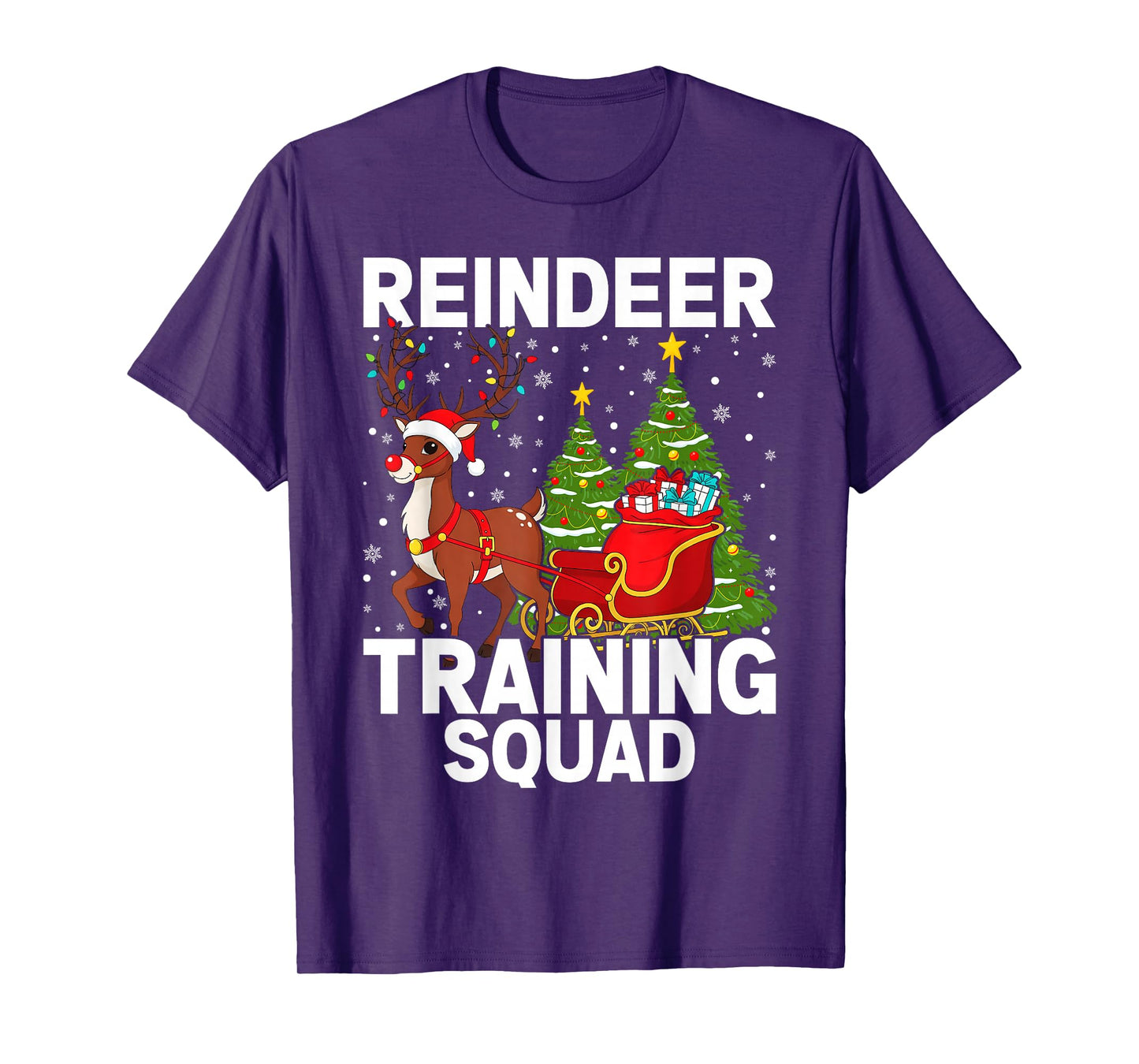 Reindeer Training Squad Christmas Running Family Santa T-Shirt