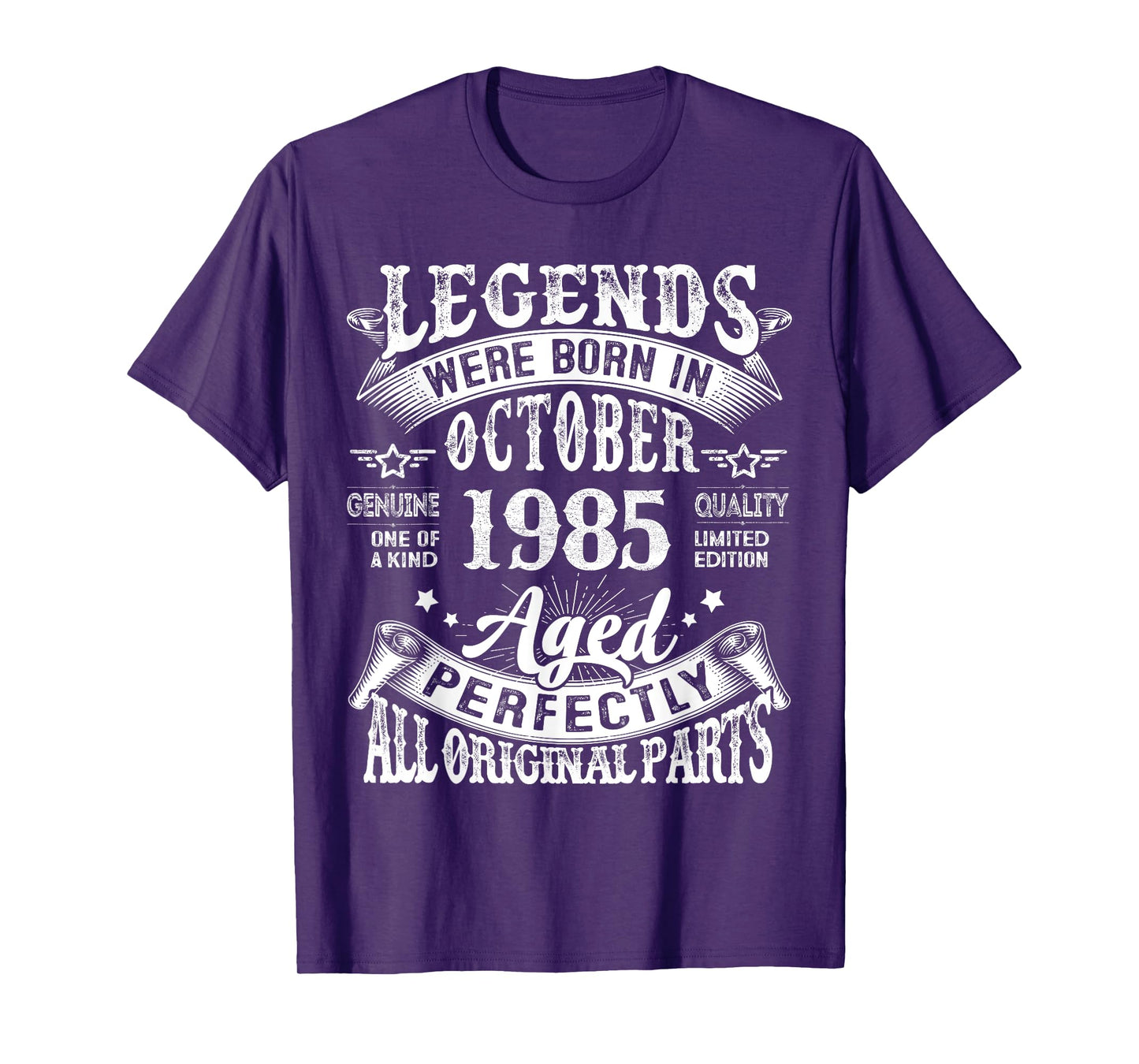 40 Years Old Legends Born in October 1985 40th Birthday Gift T-Shirt