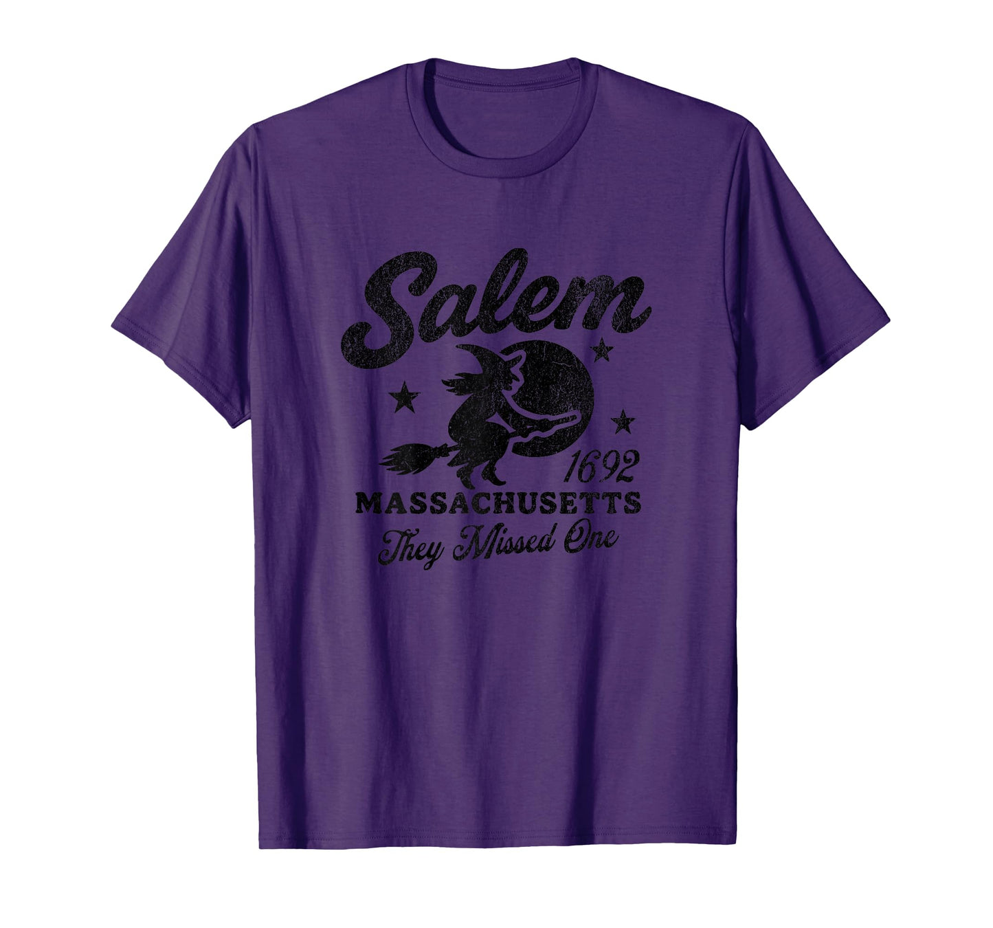 Salem Massachusetts Witch 1692 They Missed One Halloween Tee T-Shirt