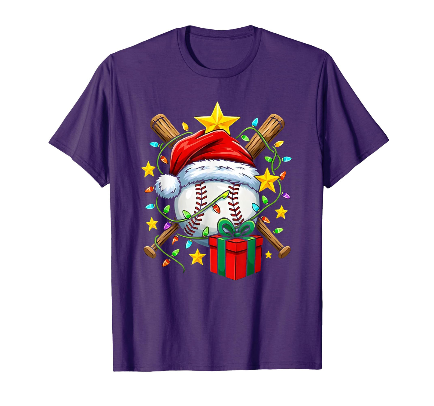 Christmas for Boys Kids Christmas Baseball Player Sports T-Shirt