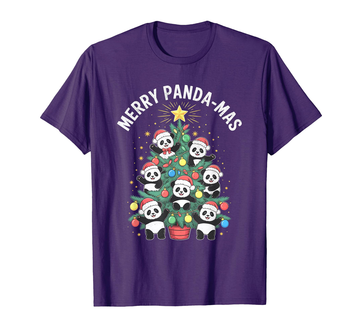 Panda Christmas Tree T-Shirt
