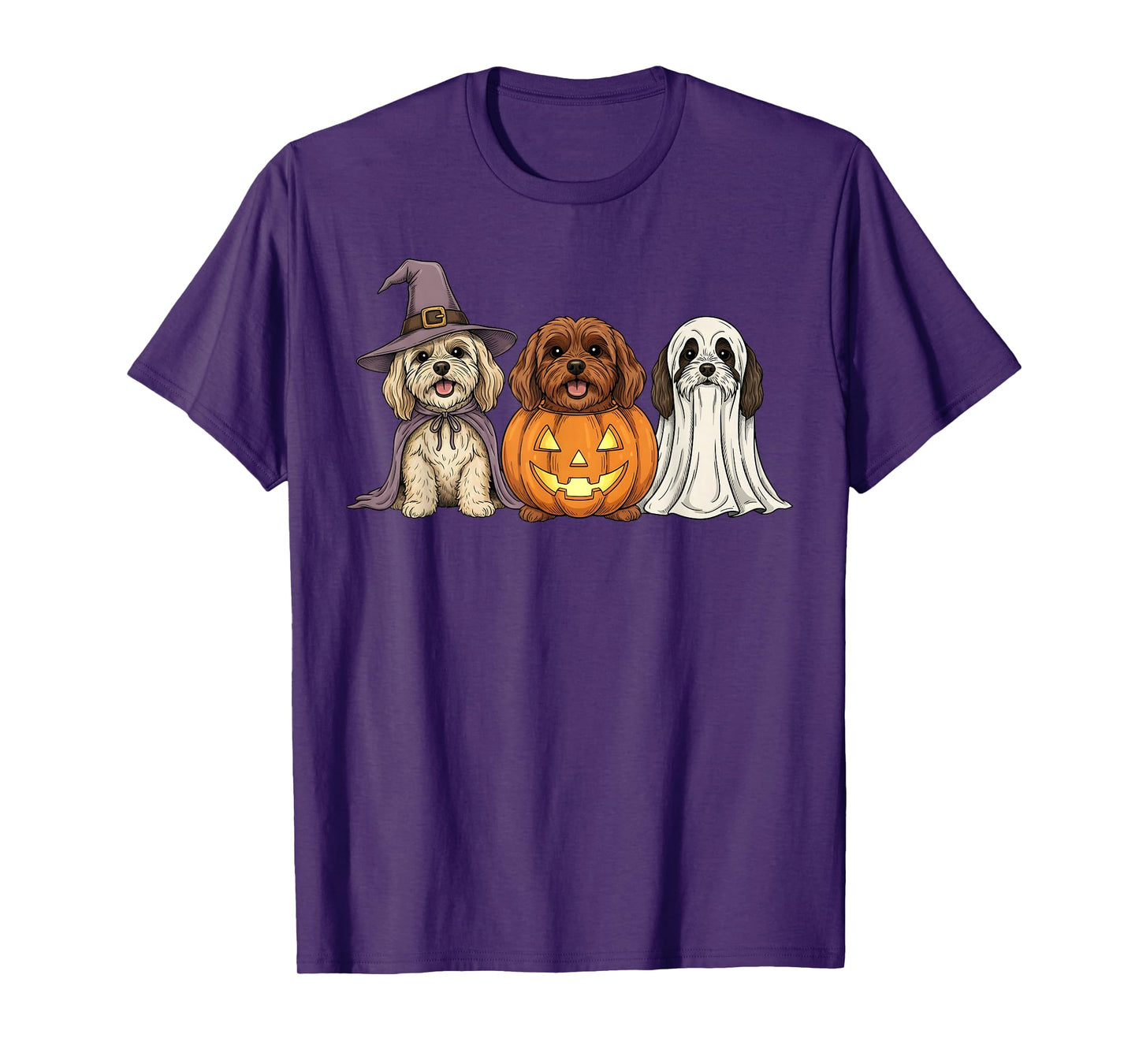 Spooky Ghost Havanese Pumpkin Halloween Dog Lover T-Shirt