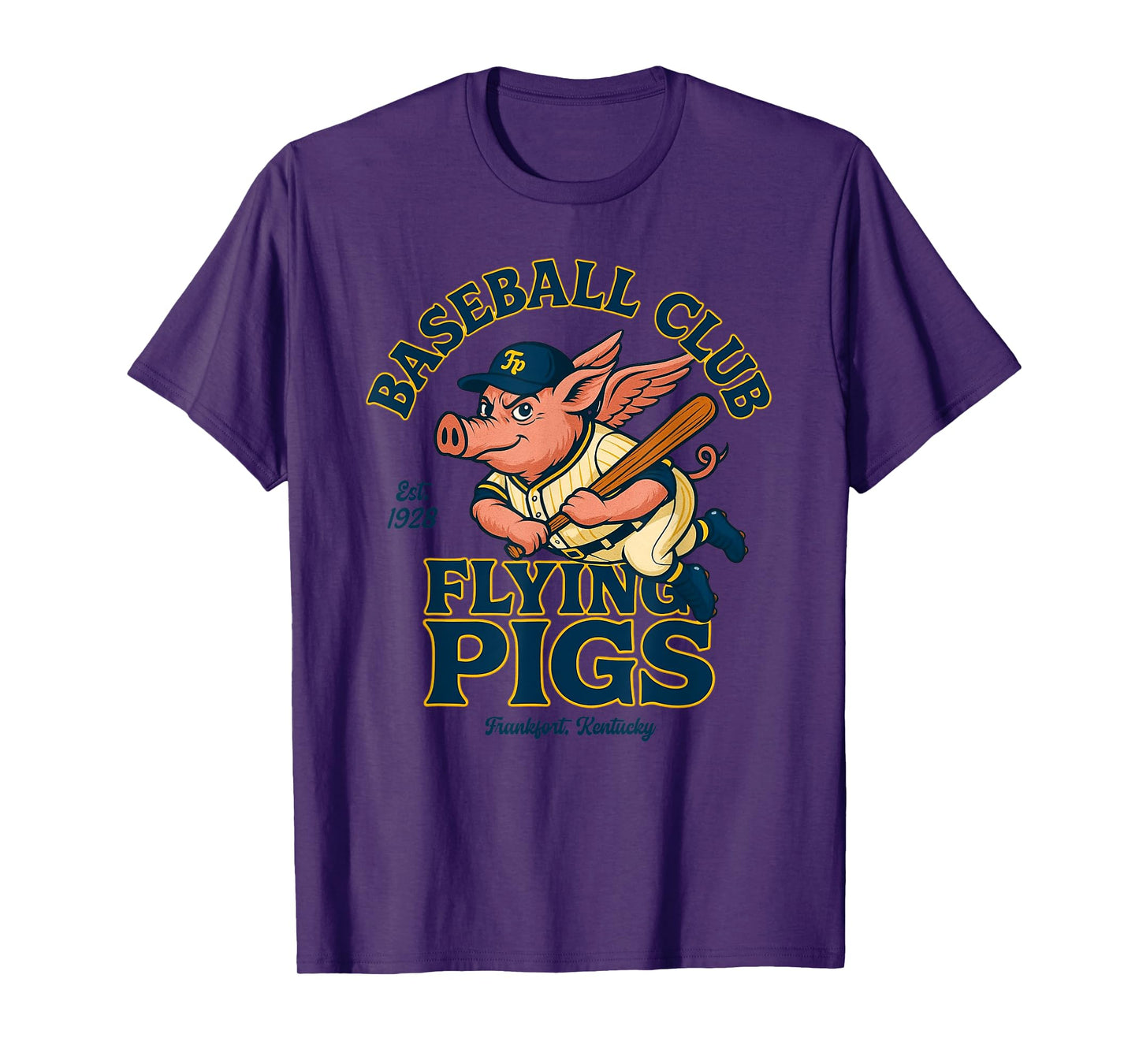 Flying Pigs Retro Minor League Baseball Mascot T-Shirt