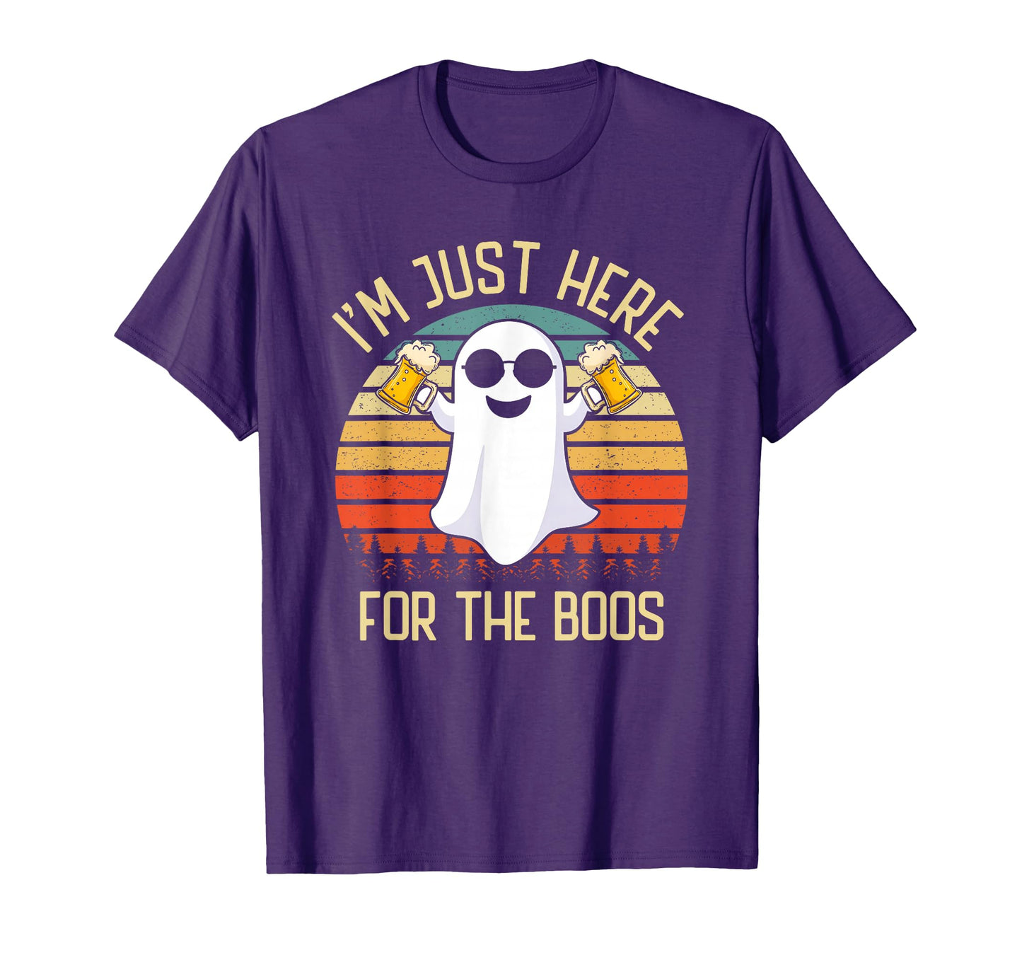 I'm Just Here for The Boos Funny Halloween Ghost Men Women T-Shirt