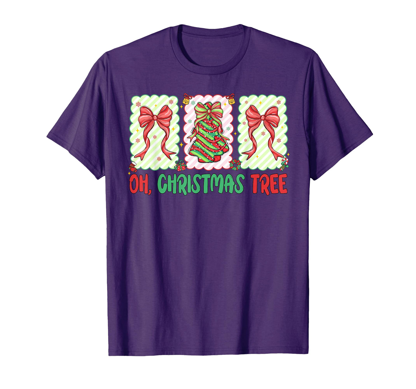 Oh Christmas Tree Cakes Debbie Becky Jen Cake Lovers Xmas T-Shirt