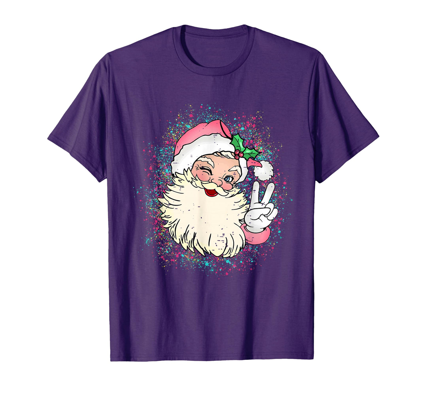 Funny Tis The Season Christmas Cute Pink Santa Xmas Holiday T-Shirt