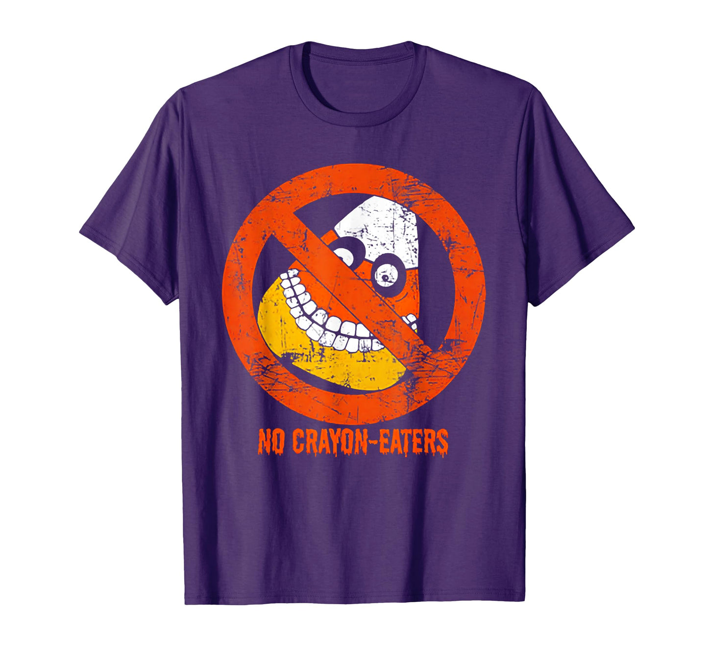 No Crayon Eaters - Anti Candy Corn Halloween T-Shirt