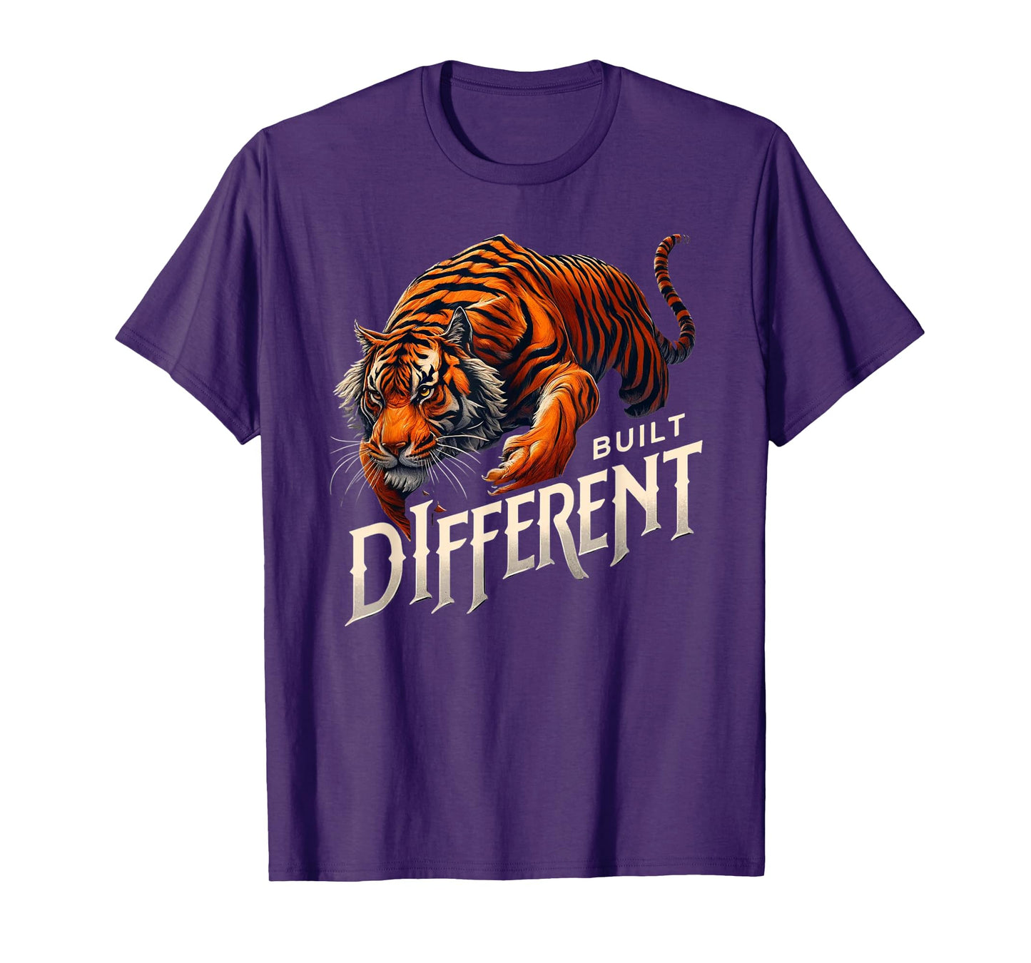 Built Different - Roar of Strength Fitness Motivation Tiger T-Shirt