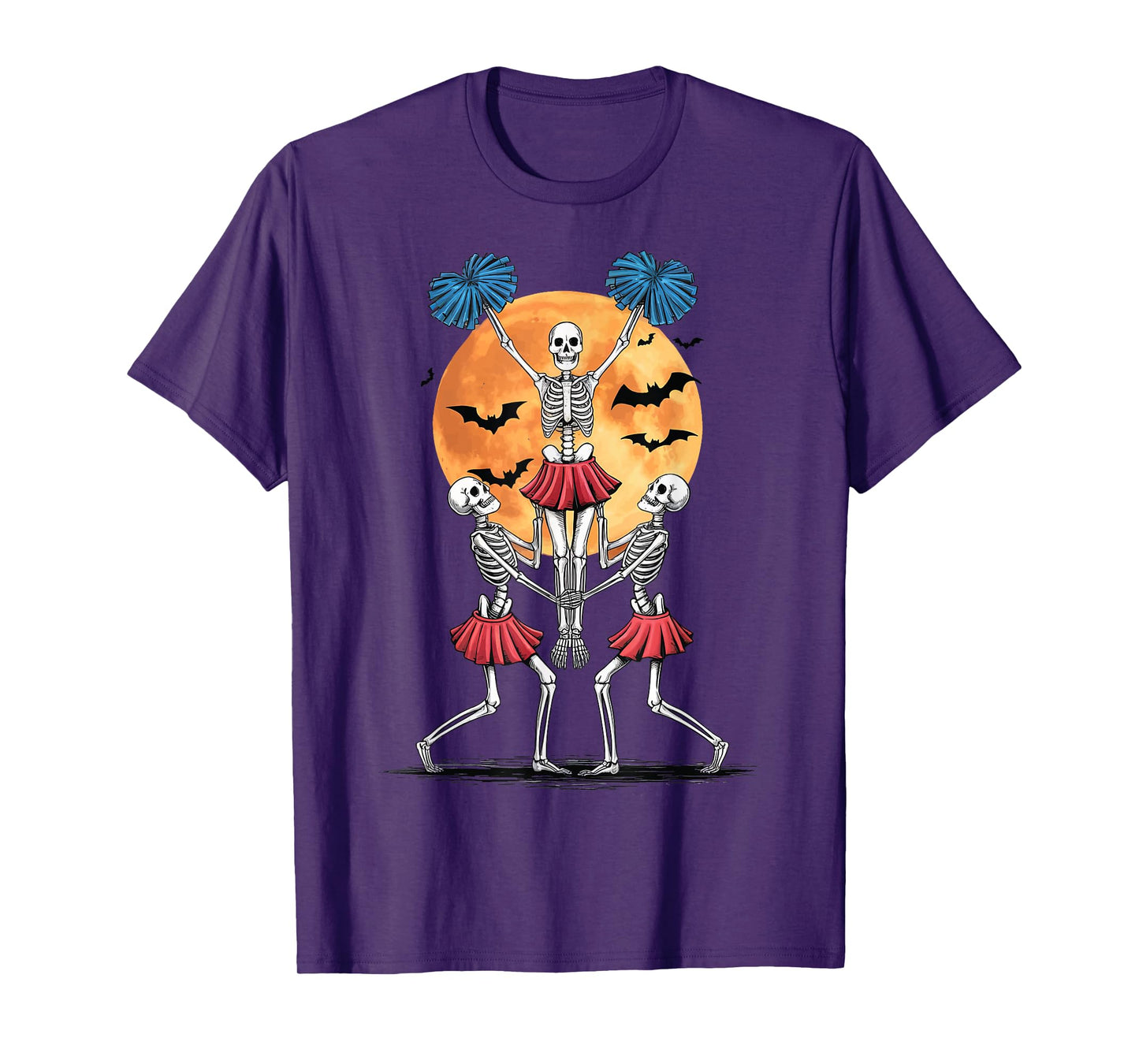 Skeleton Cheerleader Cheerleading T-Shirt