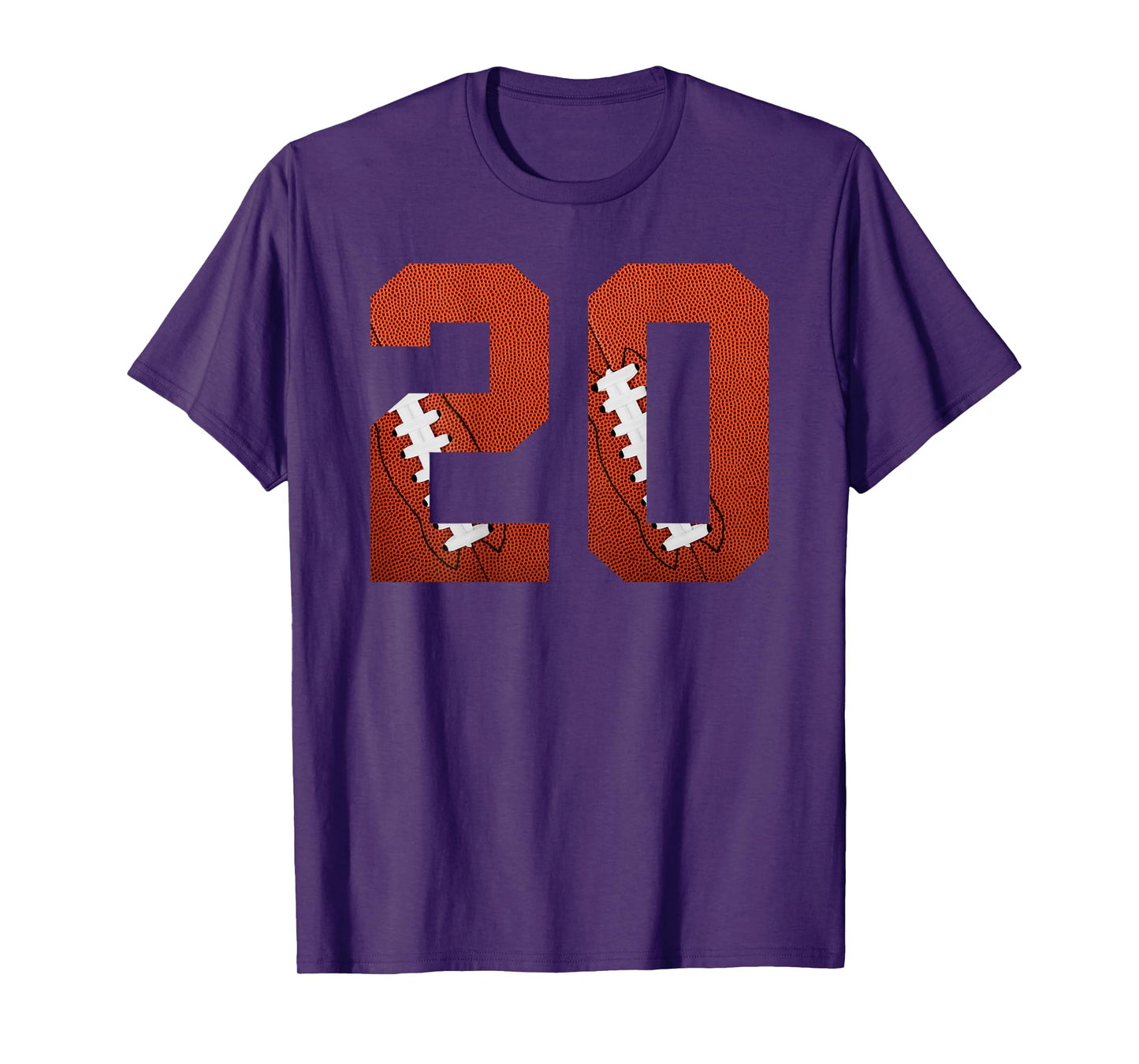 Number 20 BACKSIDE - American Football Jersey Numbered T-Shirt