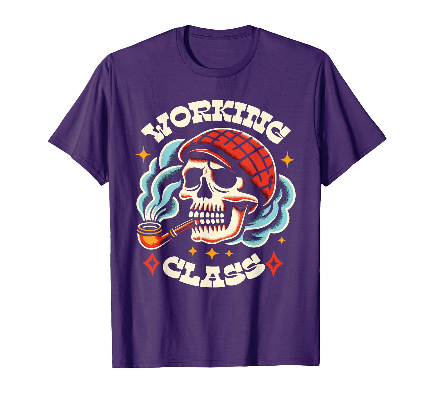 Working Class Skull Traditional Tattoo Artist Inked T-Shirt
