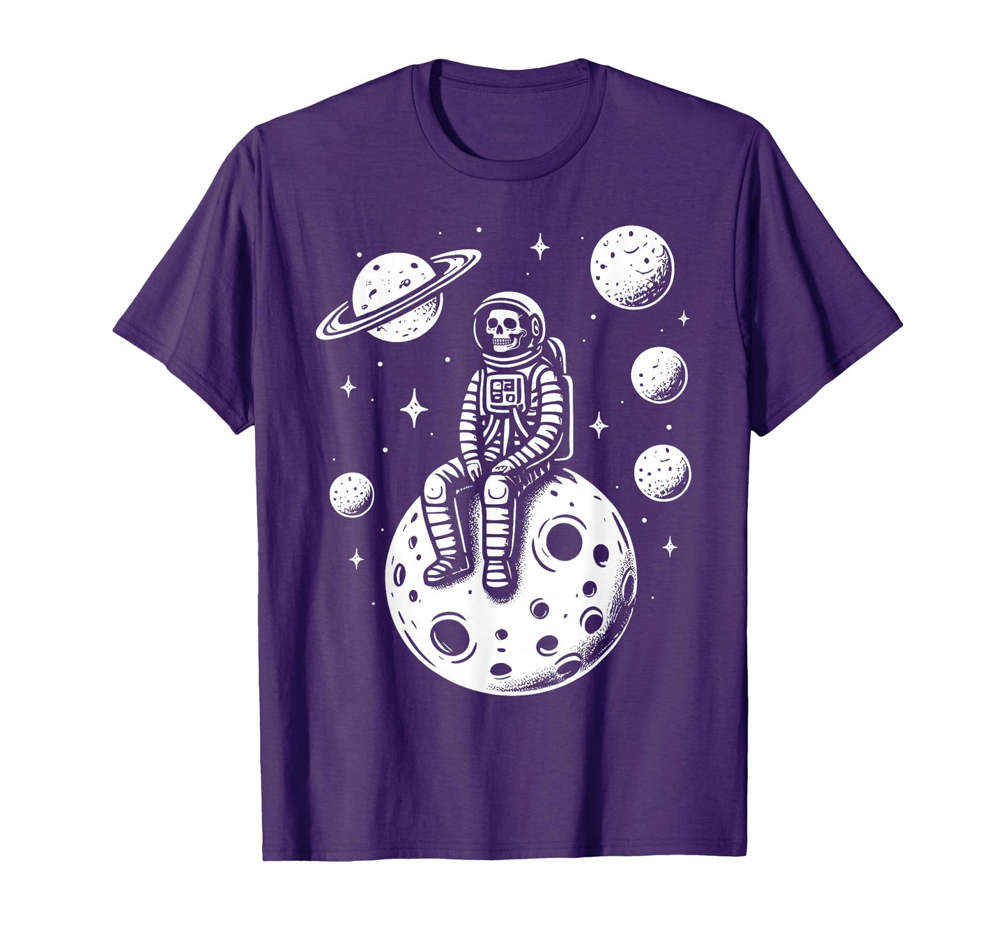 Halloween Skeleton Astronaut Fun Costume Men Women Kids Boys T-Shirt