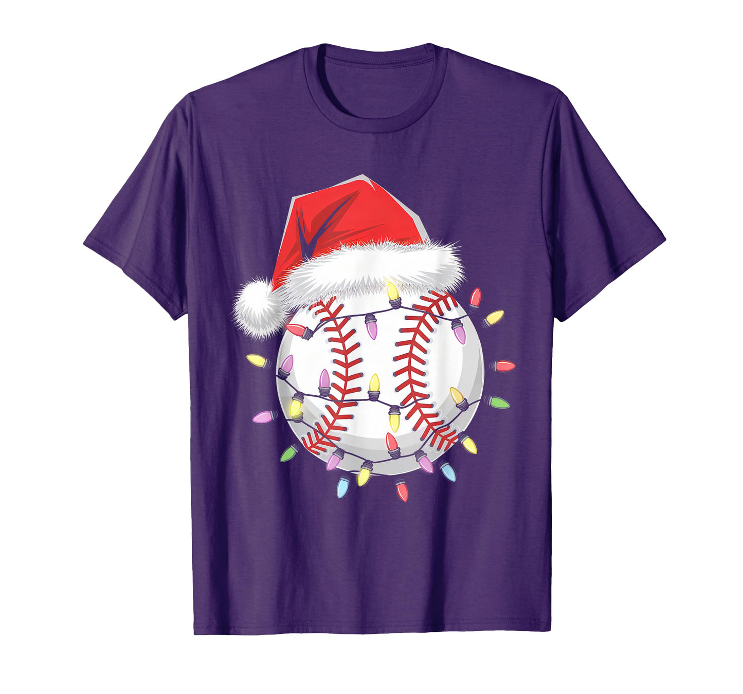 Santa Sports Design For Men Boys Christmas Baseball Player T-Shirt