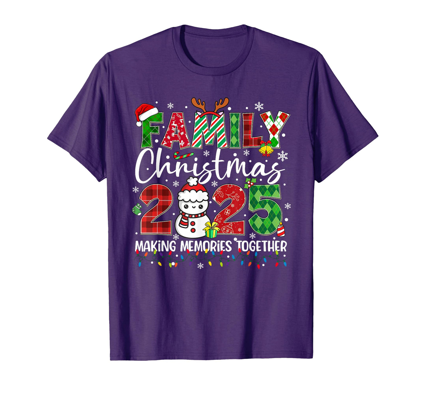 Family Christmas 2025 Squad Santa Elf Xmas Matching Outfit T-Shirt