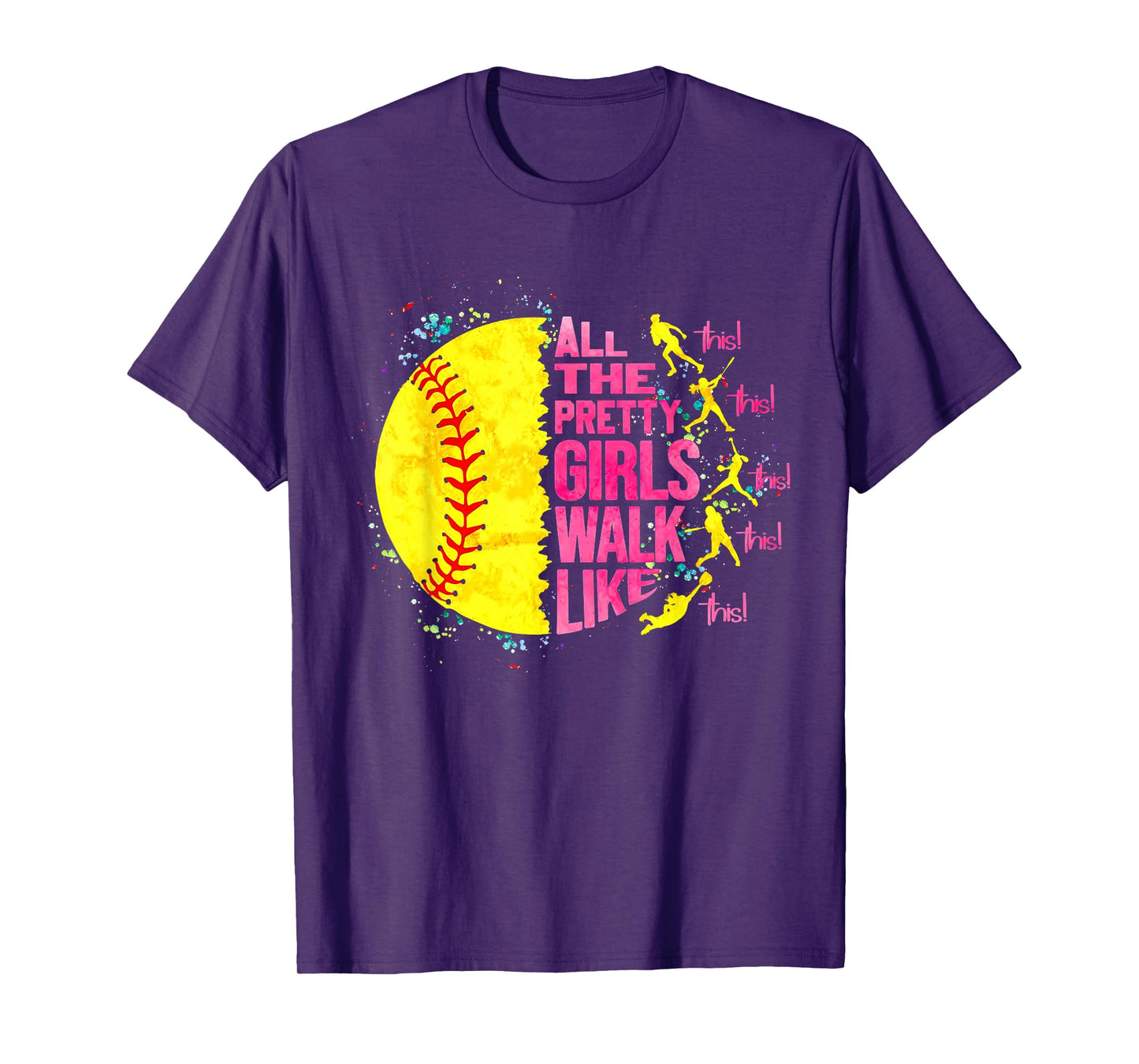 All The Pretty Girls Vintage Softball Game Day Sports Women T-Shirt