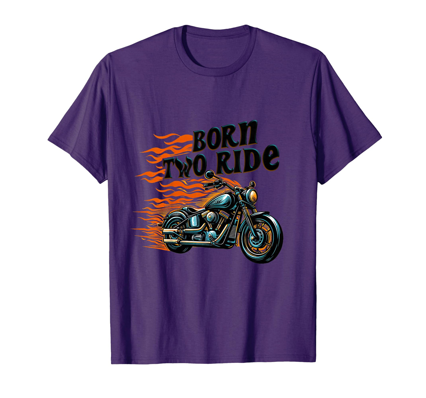 Kids Two 2 Years Old 2nd Birthday Boy Born Two Ride Motorcycle T-Shirt