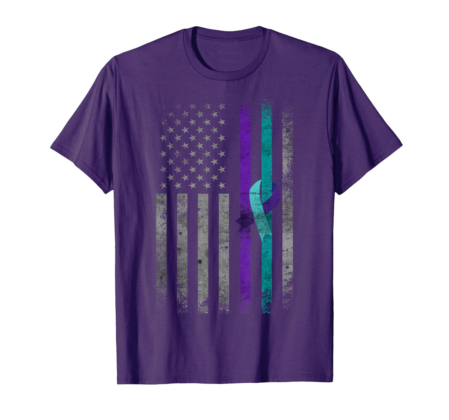 Vintage American Flag Suicide Prevention Awareness T-Shirt