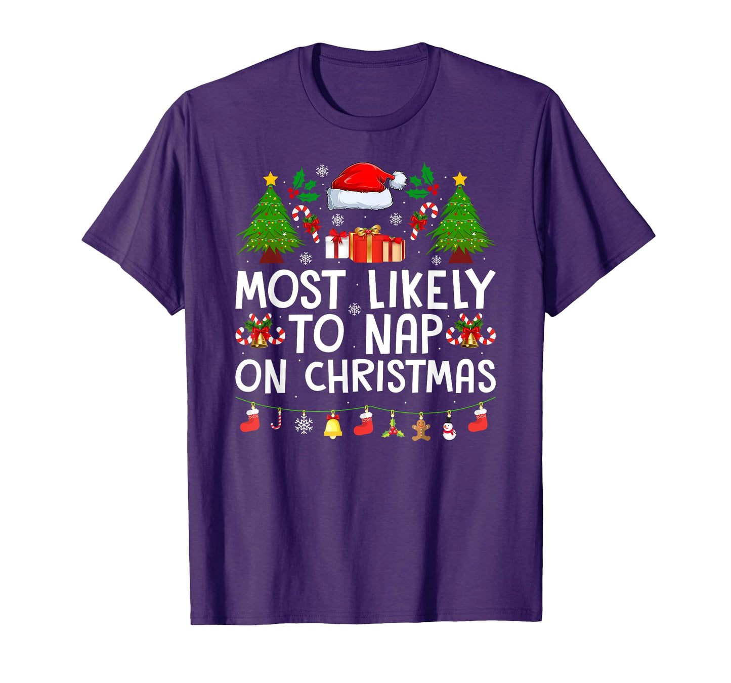 Family Xmas Pajamas Most Likely to Nap On Christmas T-Shirt