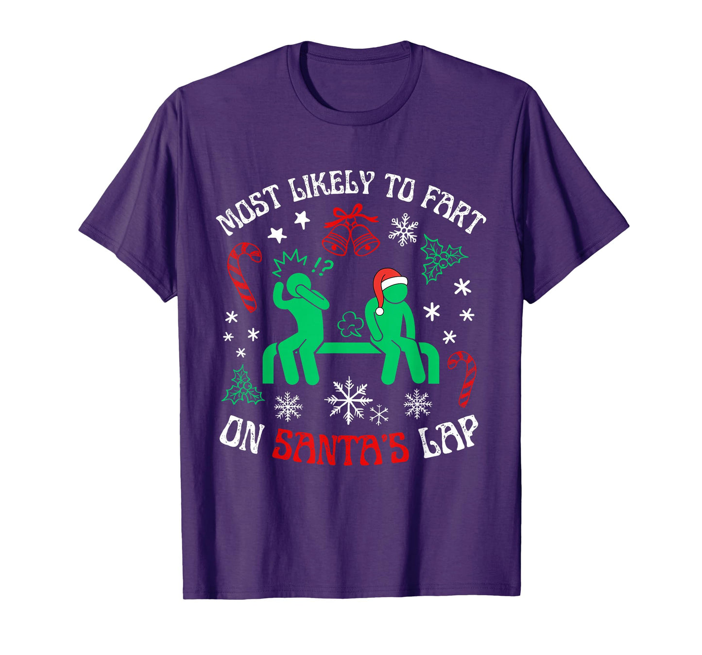 Most Likely to Fart On Santa's Lap Family Matching Christmas T-Shirt