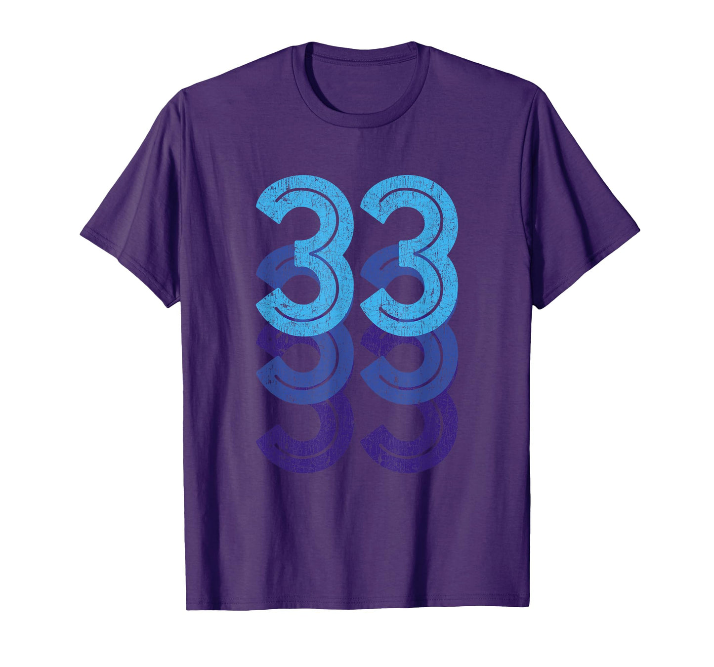 33 T Shirt 33rd Birthday Gift Sports Team Year Age T-shirt T-Shirt