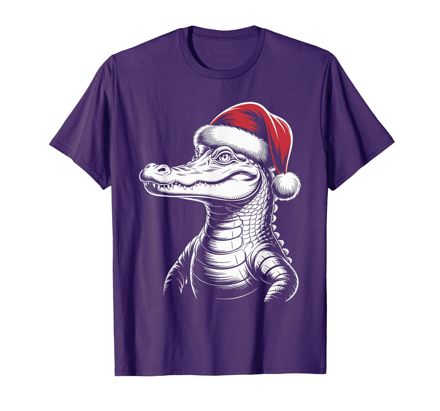 Alligator Santa Hat Christmas Crocodile Xmas T-Shirt