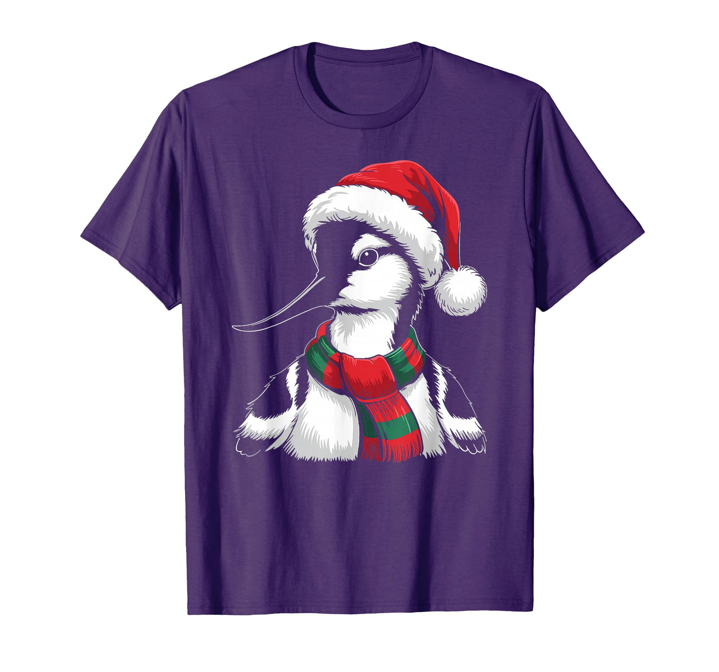 Avocet Xmas Santa Hat Scarf Christmas Costume T-Shirt