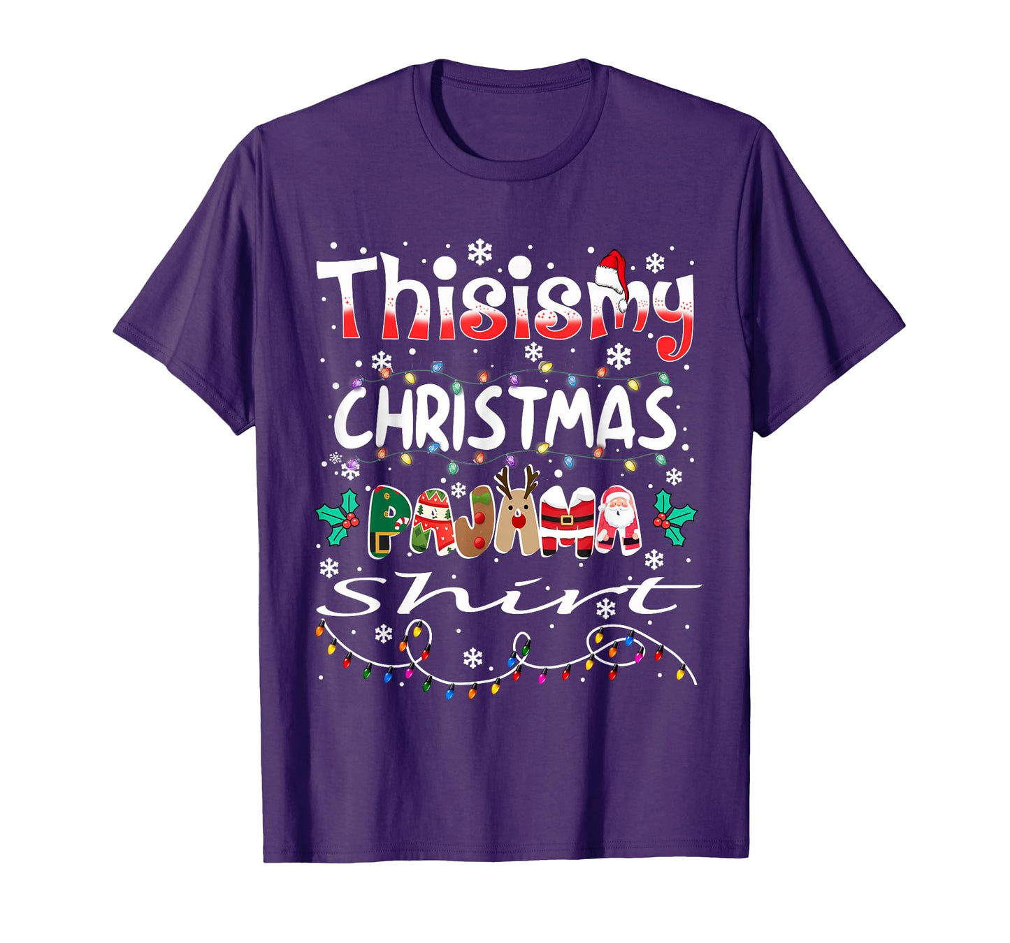 This is My Christmas Pajama Shirt Funny Xmas PJs Men Women T-Shirt