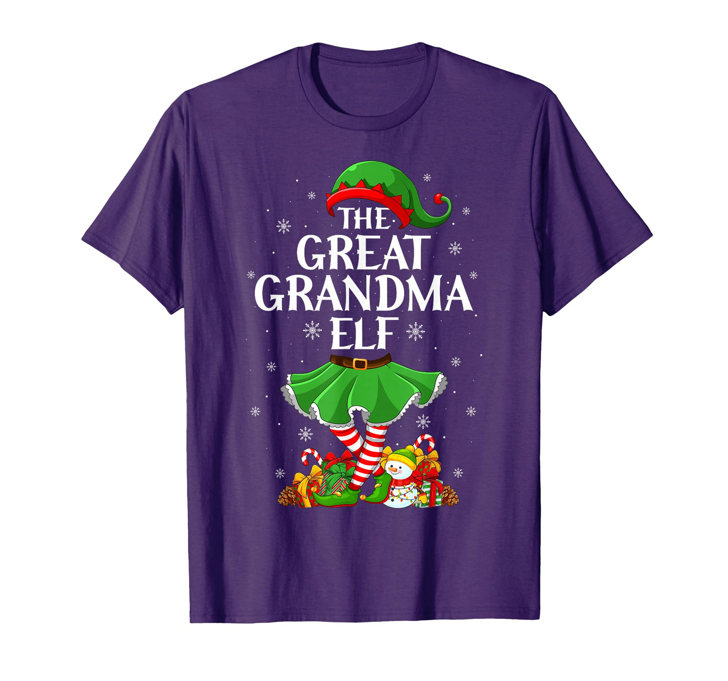 Great Grandma Elf Christmas Family Elf Squad Xmas Girl Women T-Shirt