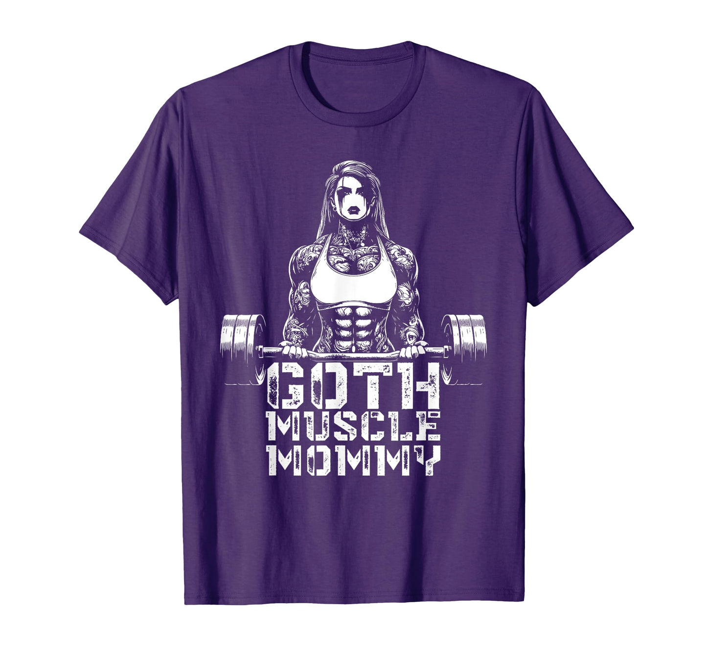 Goth Muscle Mommy Pump Cover Gym Weightlifting Mother's Day T-Shirt