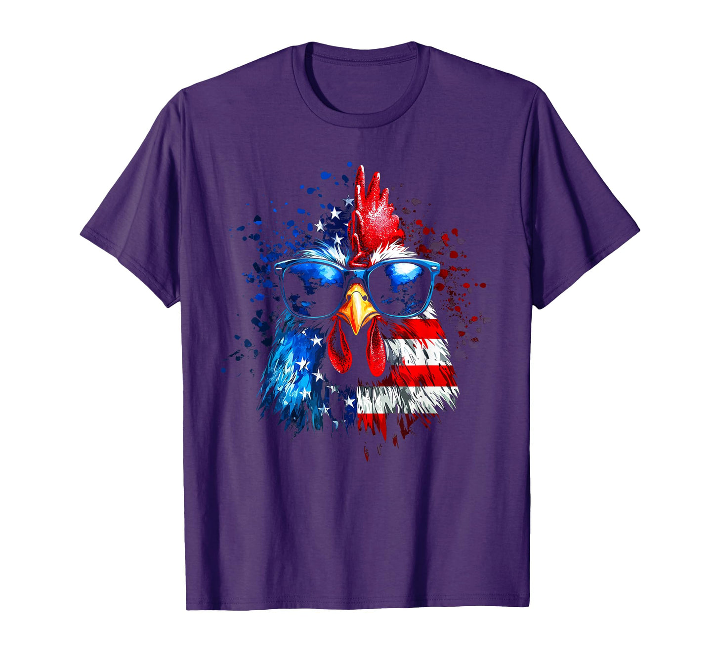 Patriotic Chicken American Flag 4th Of July Farmer Animal T-Shirt