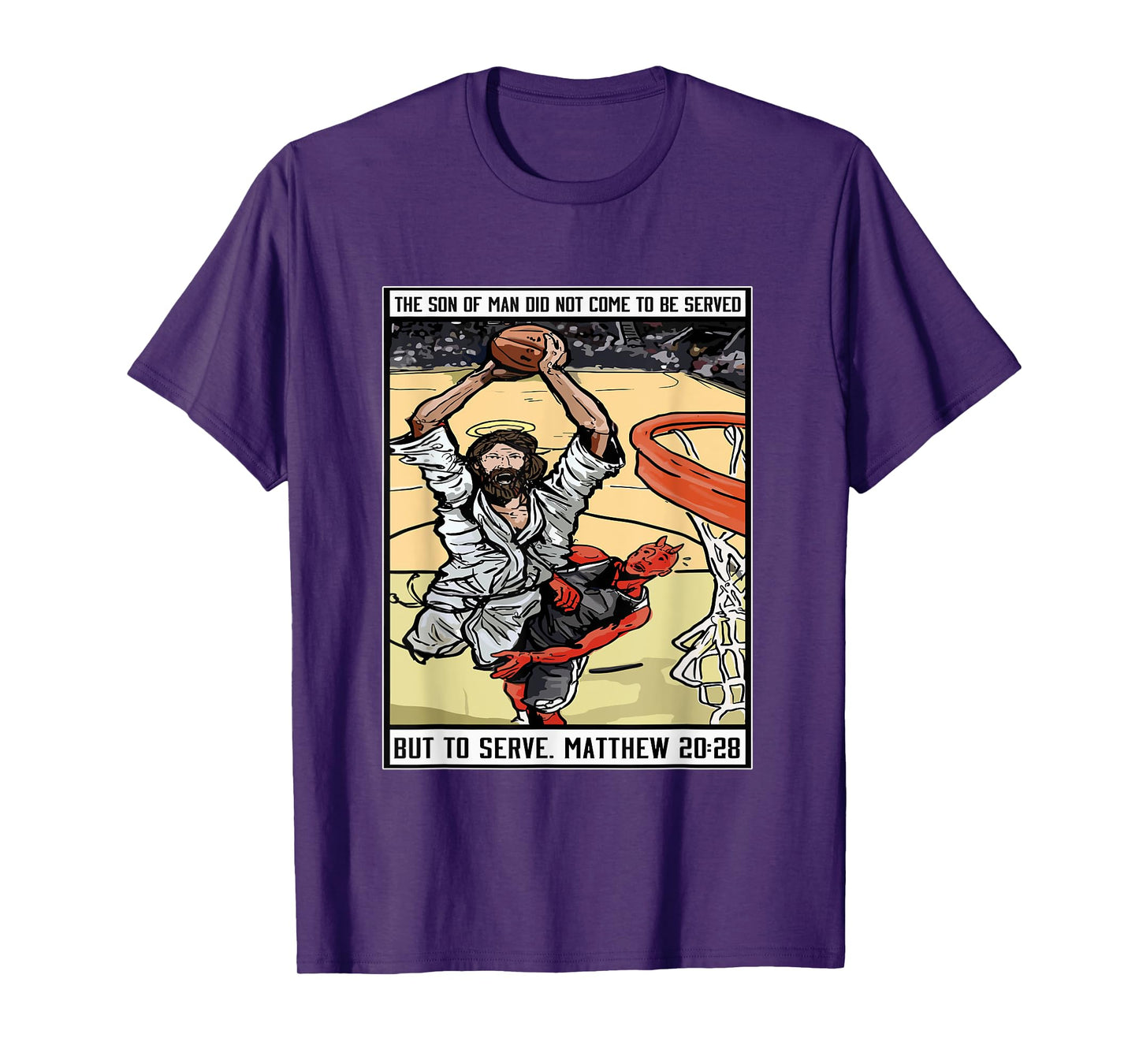 Funny Jesus Christian Playing Basketball Gift For Men Boy T-Shirt