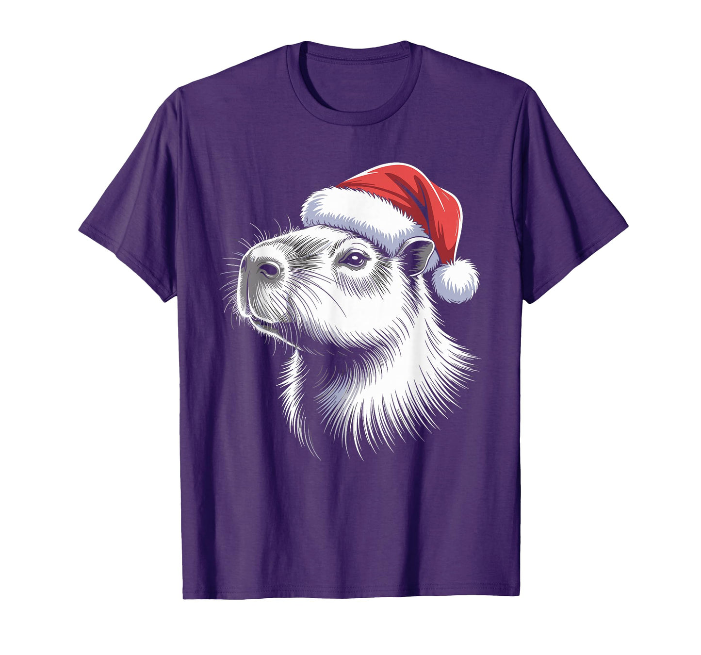 Capybara Santa Hat Christmas Xmas T-Shirt
