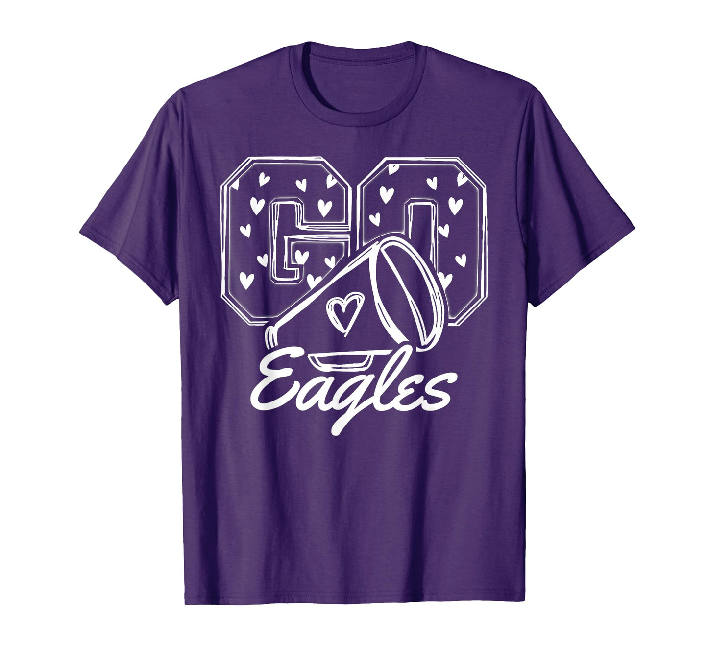 Vintage Eagles High School Go Eagles Pride Heart T-Shirt