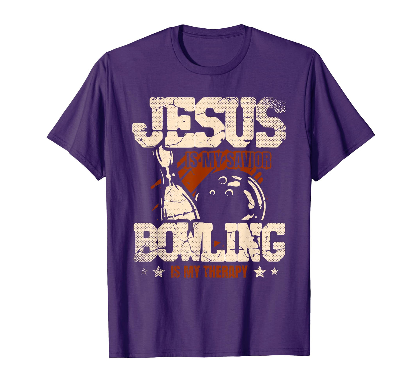 Jesus Is My Savior Bowling Is My Therapy bowler Bowling T-Shirt