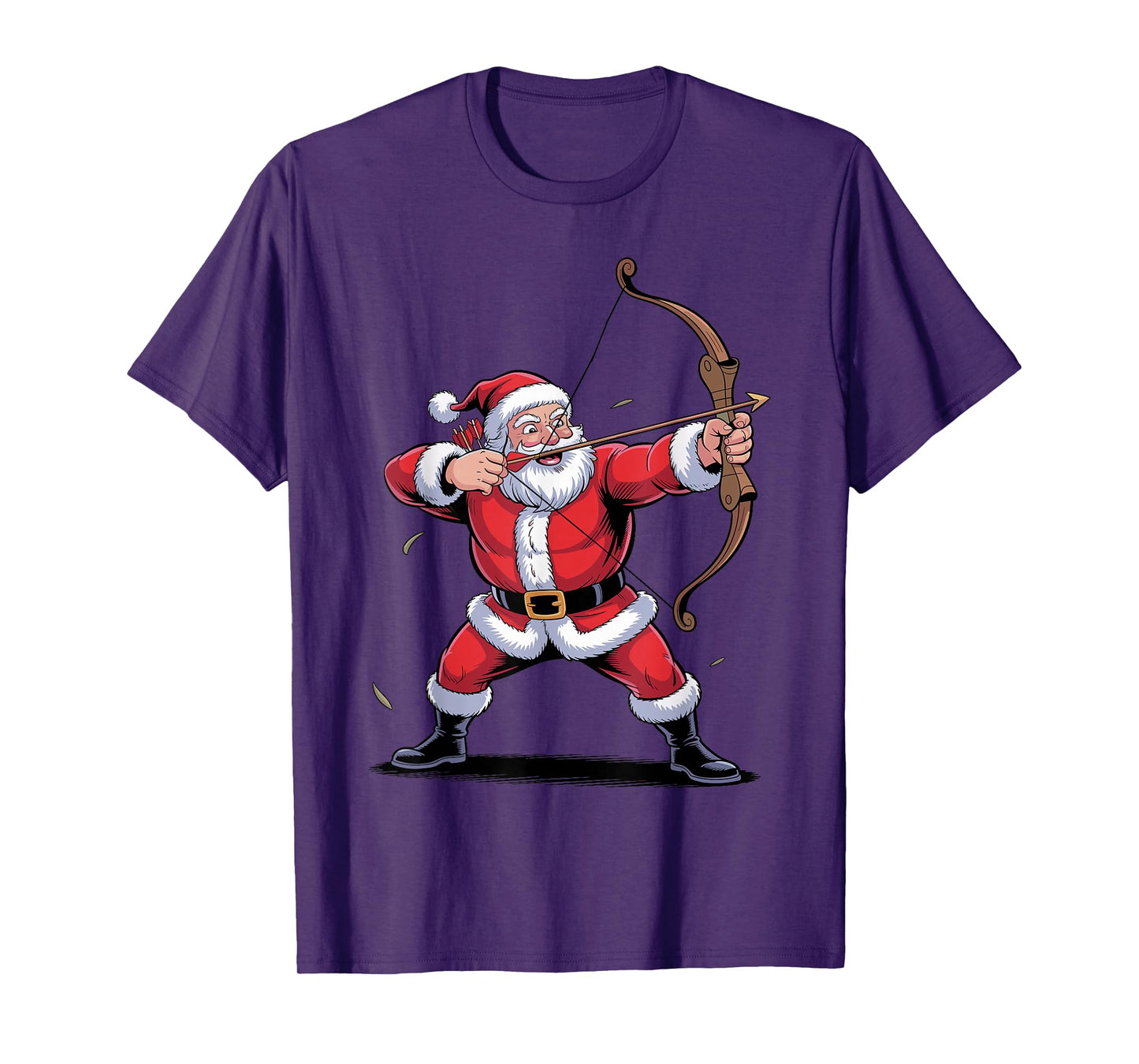 Funny Santa Playing Archery Holiday Christmas Xmas Pajama T-Shirt
