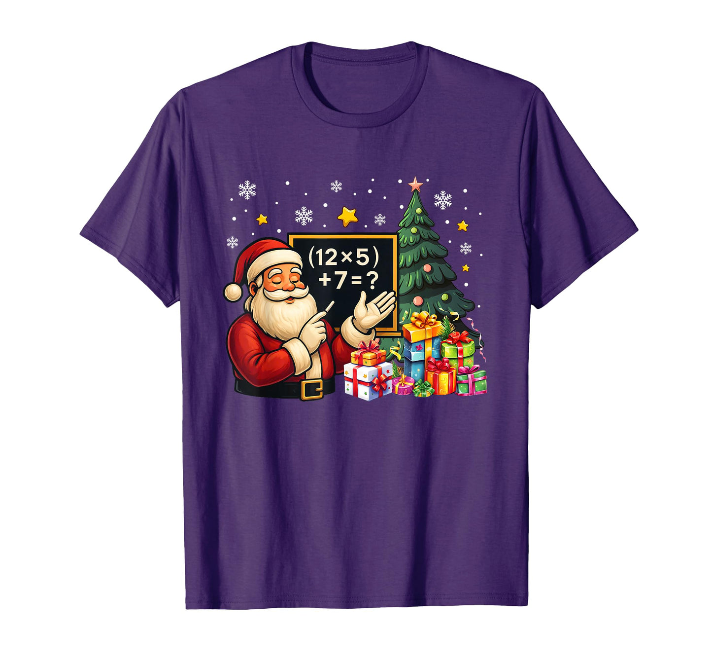 67 Teacher Santa Christmas Six Seven Meme Brainrot Math Xmas T-Shirt